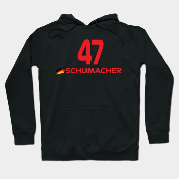 Mick Schumacher F1 47 Hoodie by Style Unleashed